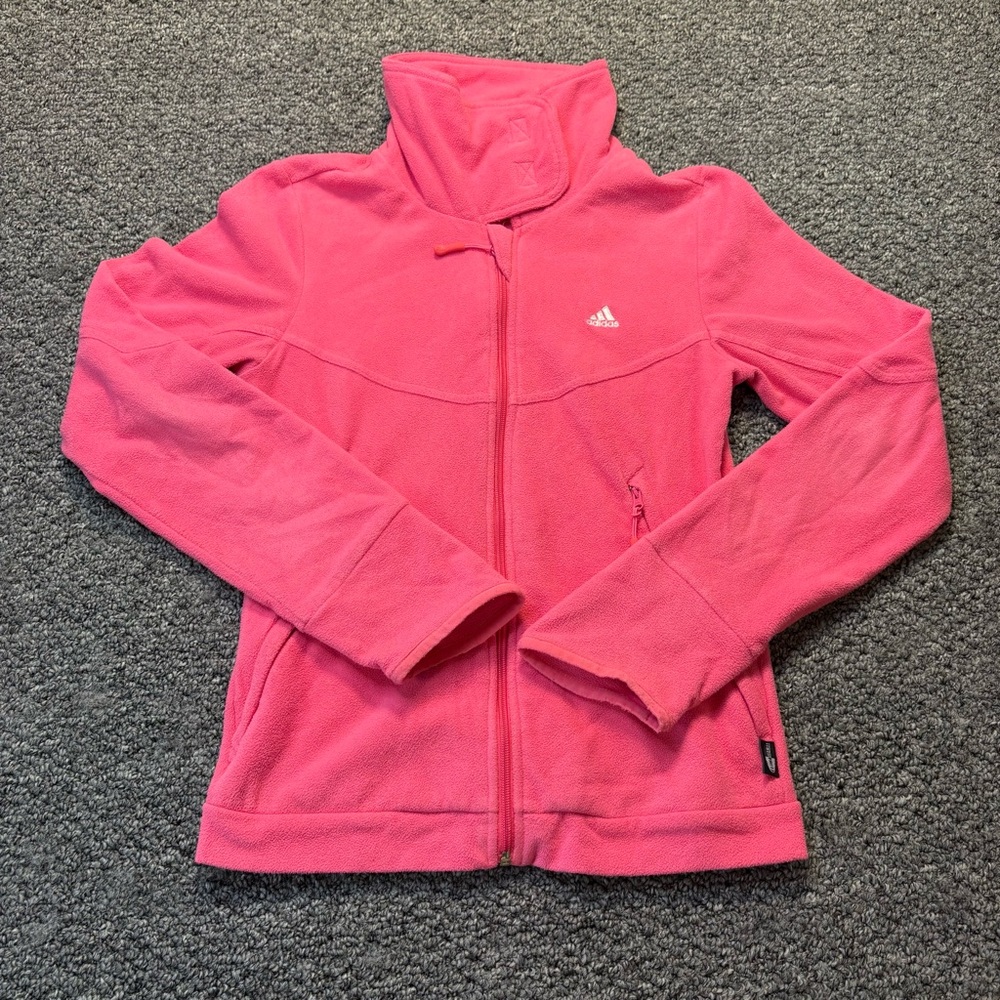 Adidas Women’s Fleece Jacket in Bright Pink